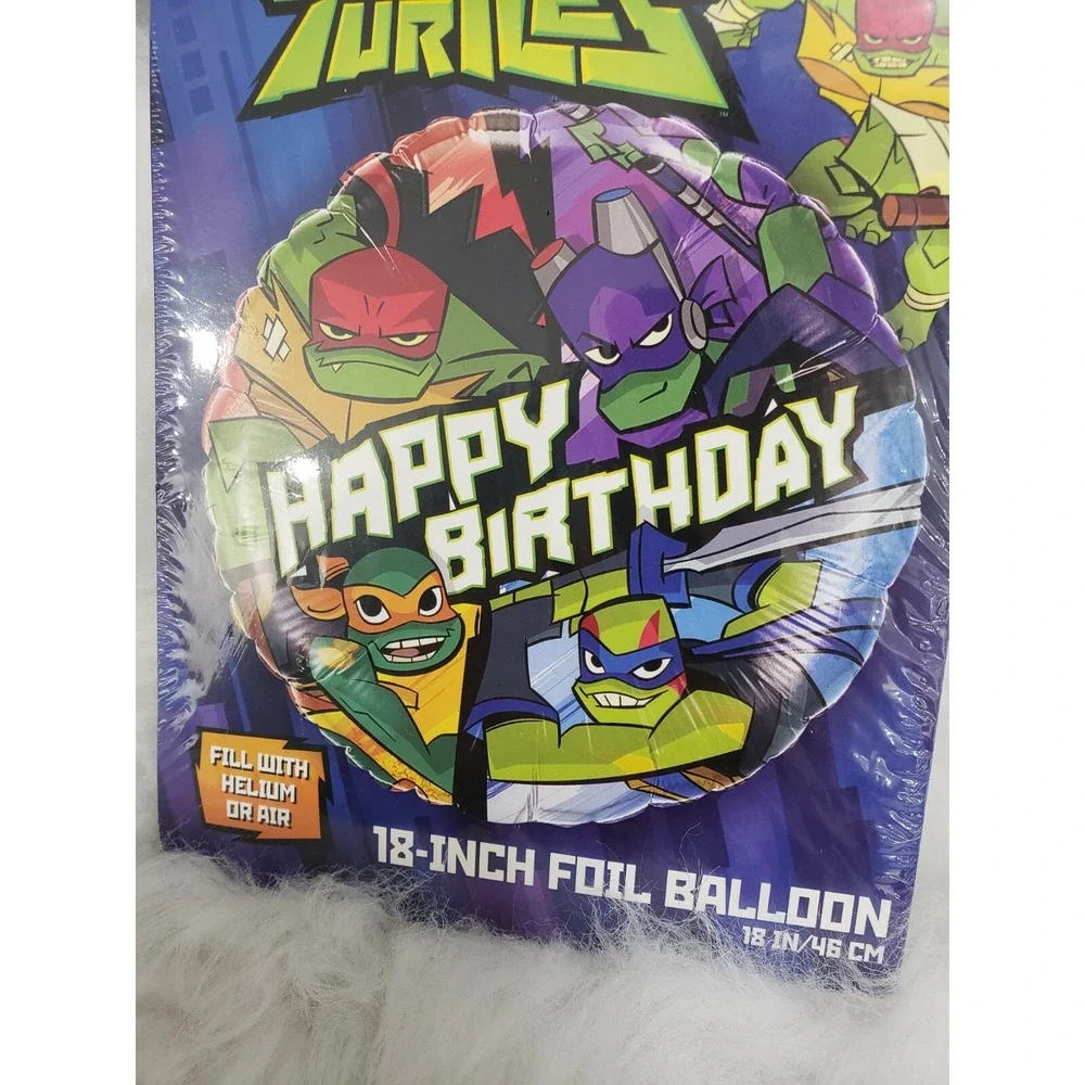 2‎ NINJA TURTLE Happy Birthday Foil Helium Balloon 18 Inch Boy Decorations
